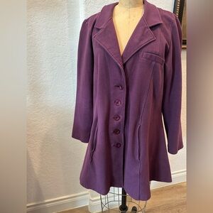 Parsley & Sage Women's Deep Purple Pea Coat